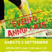 Evento 2 settembre annullato